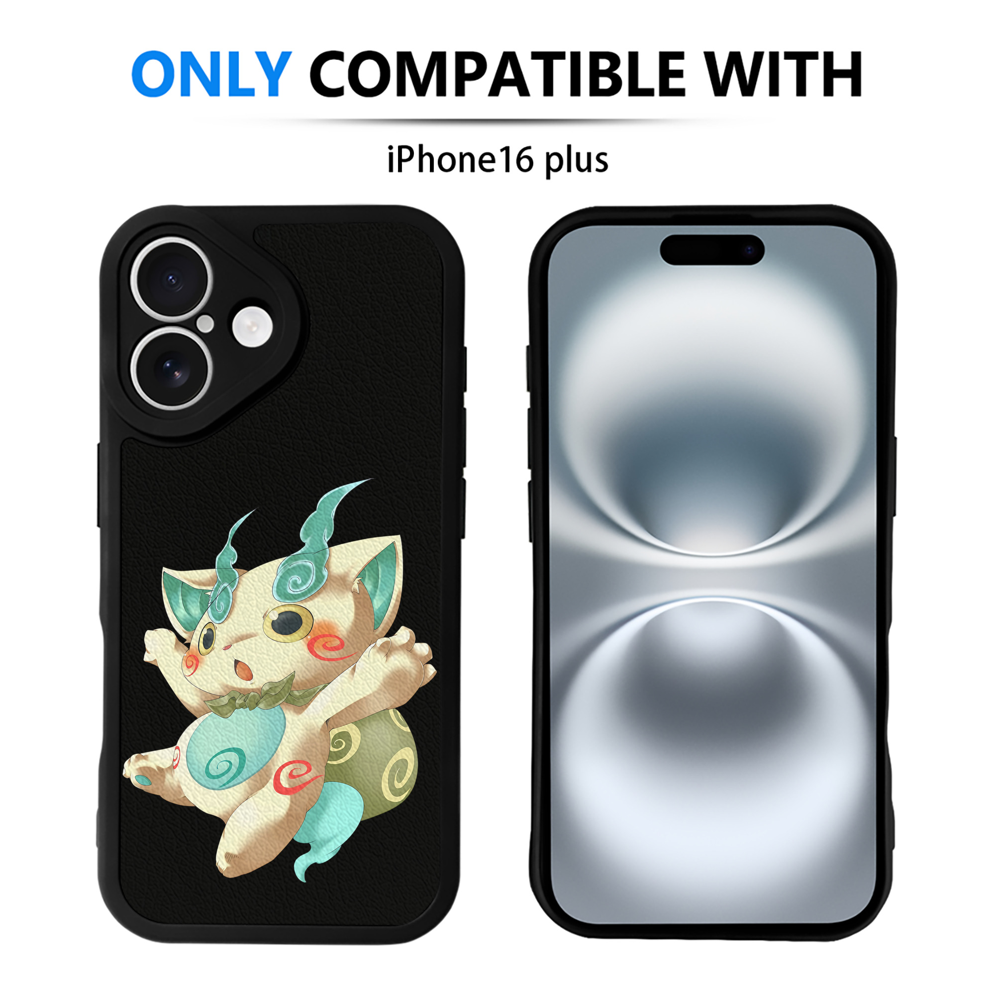 （画像用） 妖怪ウォッチ Yo-kai Watch 【iPhone 16シリーズ対応】シリコンスマホケース（レザー調） 材質：シリコン